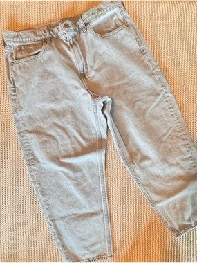 GAP Barrel Jeans High Rise Light Wash Denim 33/16 Regular